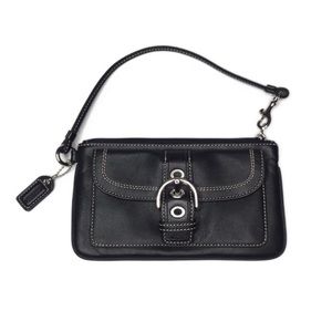 Authentic black coach wristlet